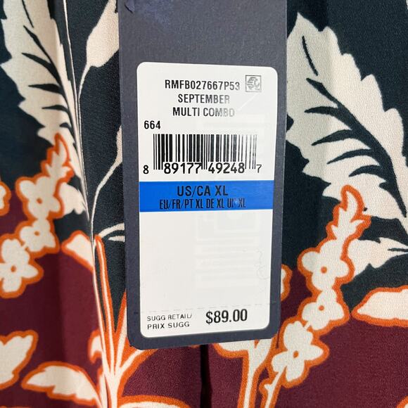 NWT Rachel Roy Women's Eden Asymmetrical Floral Midi Skirt Size XL New - Picture 8 of 9